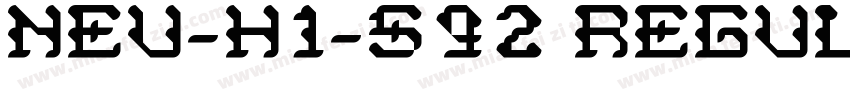 NEU-H1-S92 Regular字体转换